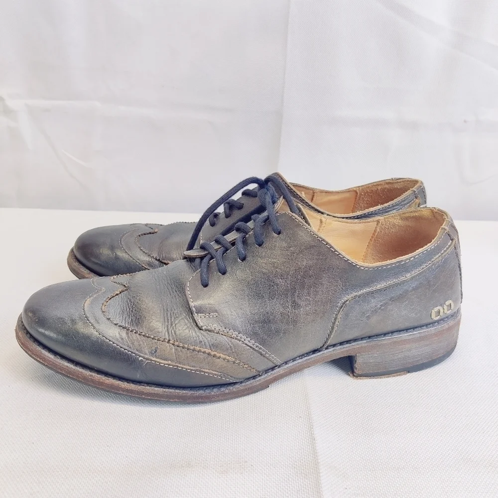 Bed Stu Men’s Wingtip Derby Oxford Shoes Sz 10.5 Distressed Leather Vibram Sole